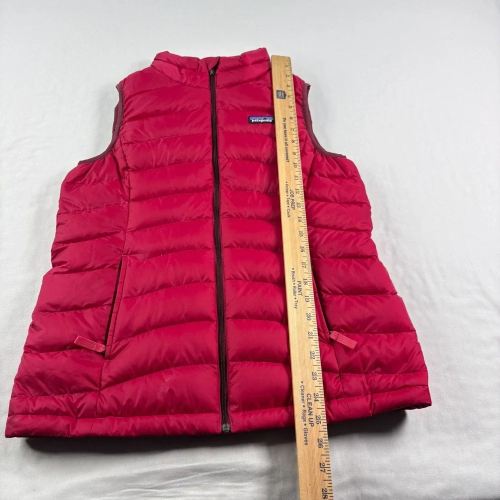 Patagonia Down Sweater Vest Girls 2XL Pink Full Zip‎ Outdoor Kids
